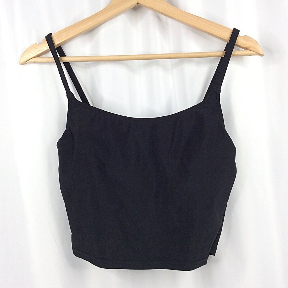 Victoria's Secret‎ Crop Tankini Top Womens Size 32A Underwire Black Swimsuit